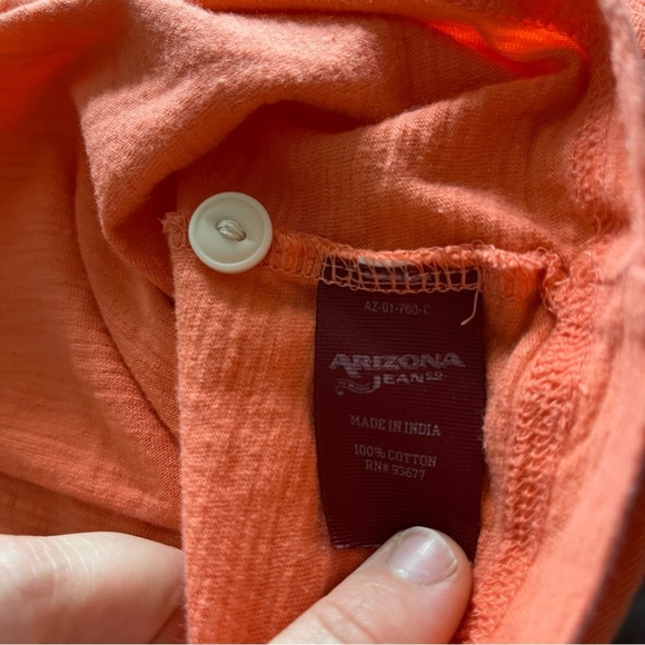 Arizona Jean Men’s Orange Short Sleeve T-Shirt Size 6 / Medium - Picture 5 of 8